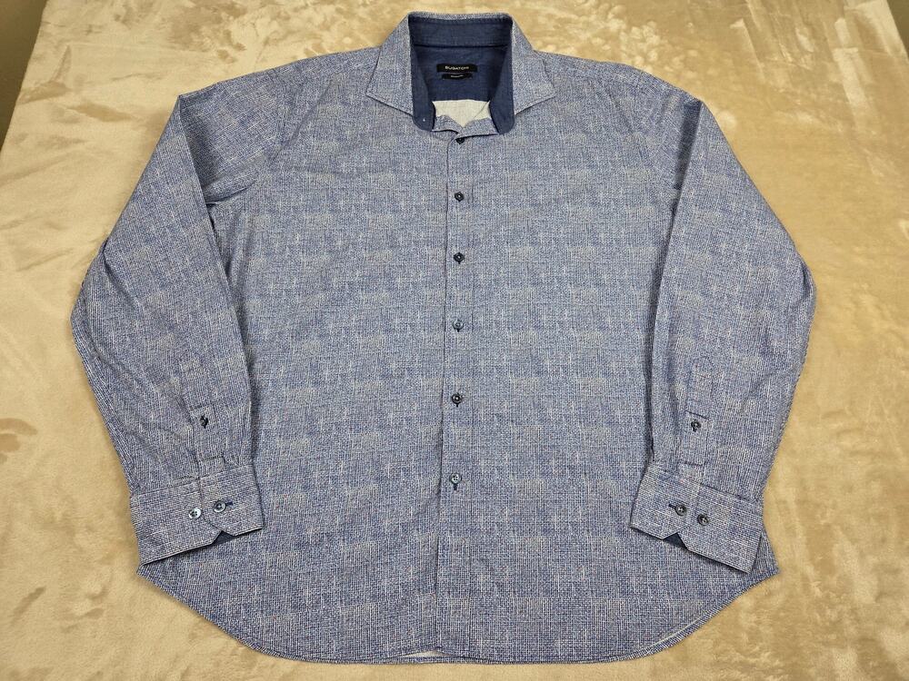Bugatchi Shaped Fit Long-Sleeve Button-Up Shirt